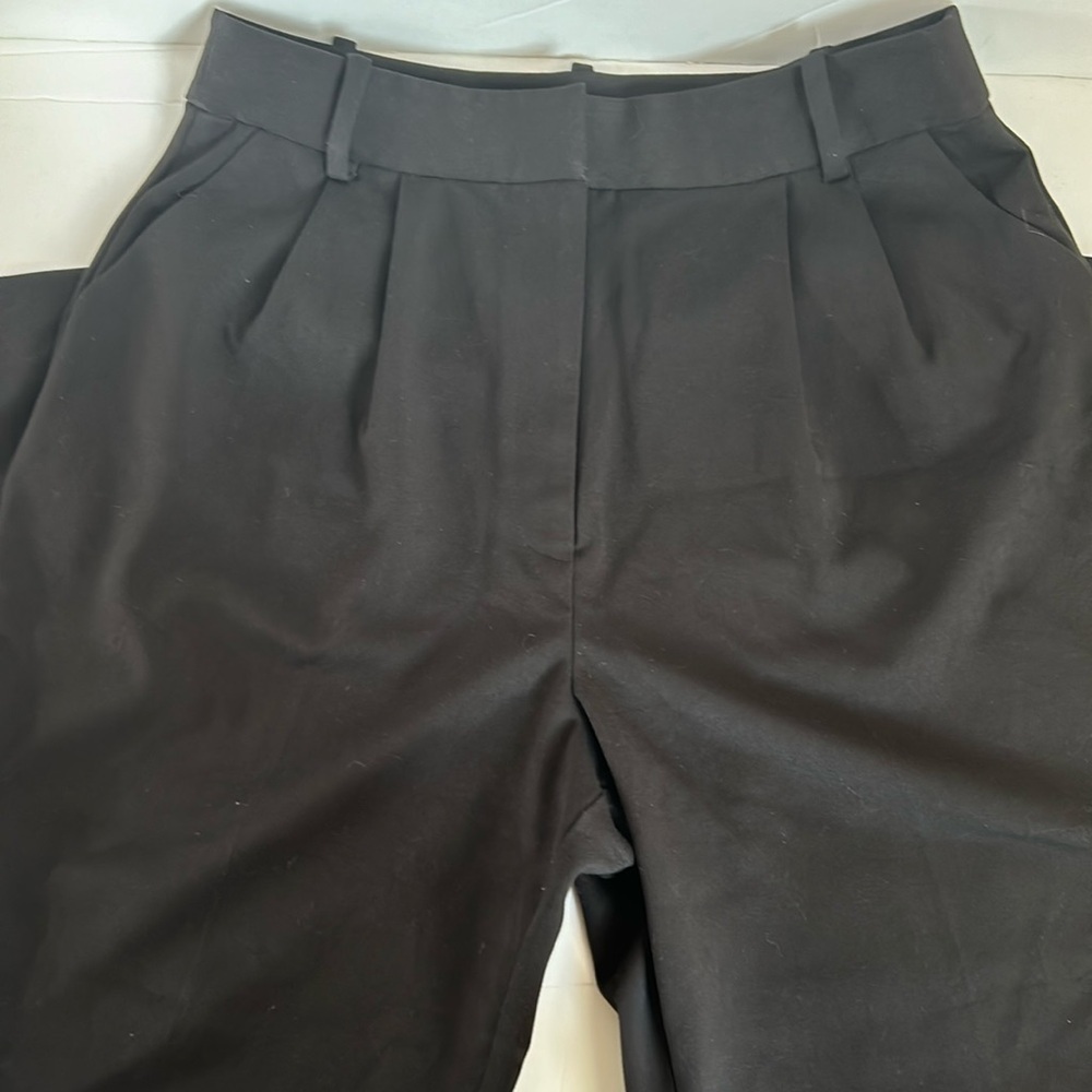 Favorite Daughter black pleated trouser pant side pocket back pocket clasp close - Picture 1 of 16